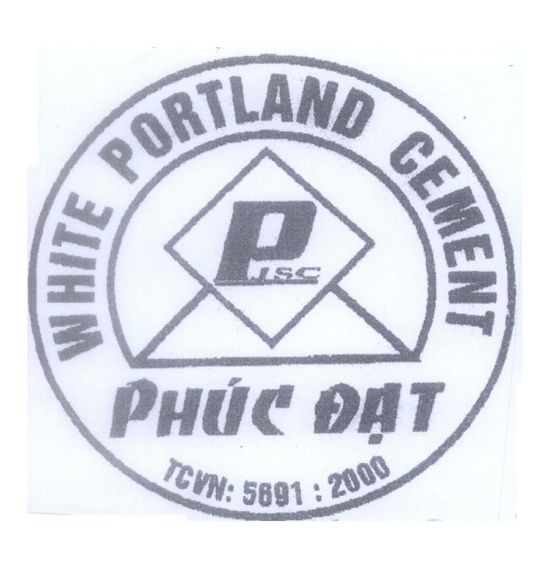 Mẫu nhãn hiệu P JSC Phúc Đạt TCVN: 5691 : 2000 WHITE PORTLAND CEMENT