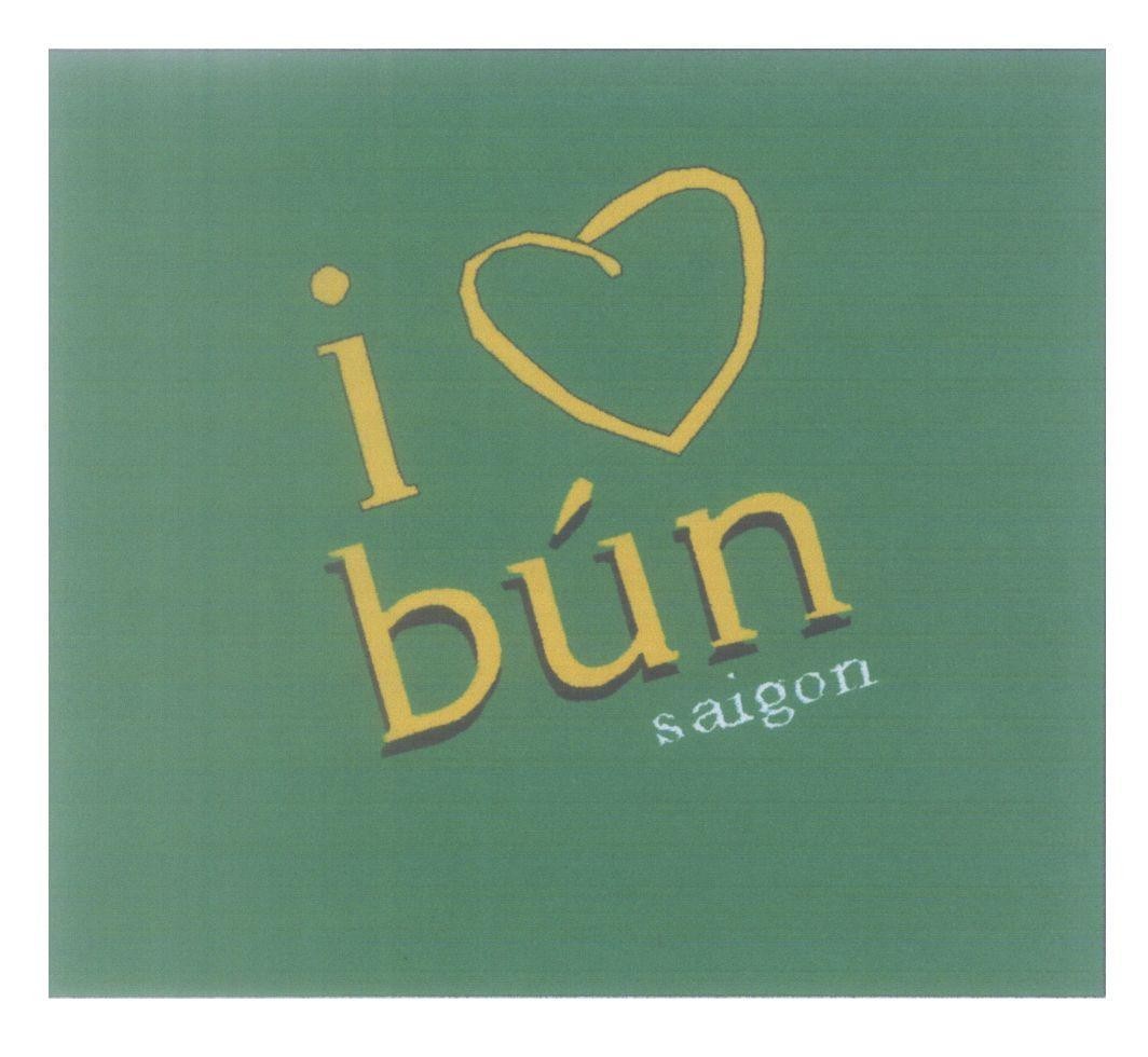 Mẫu nhãn hiệu i bún saigon