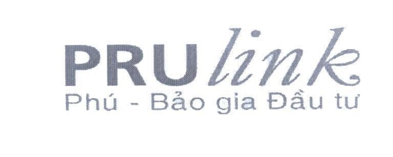 Mẫu nhãn hiệu PRU link Phú - Bảo gia Đầu tư