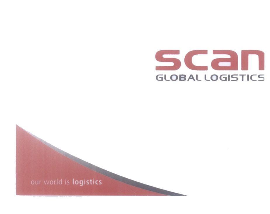 Mẫu nhãn hiệu scan GLOBAL LOGISTICS our world is logistics