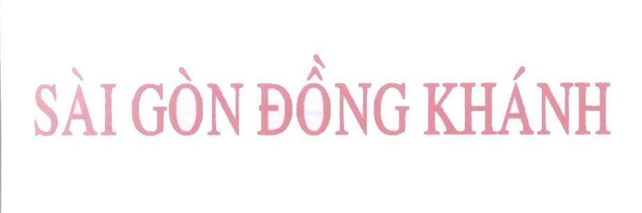 Mẫu nhãn hiệu Sài Gòn Đồng Khánh