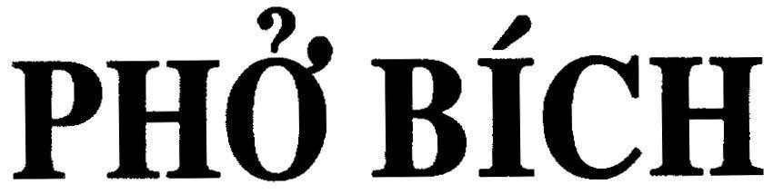 Mẫu nhãn hiệu Phở Bích