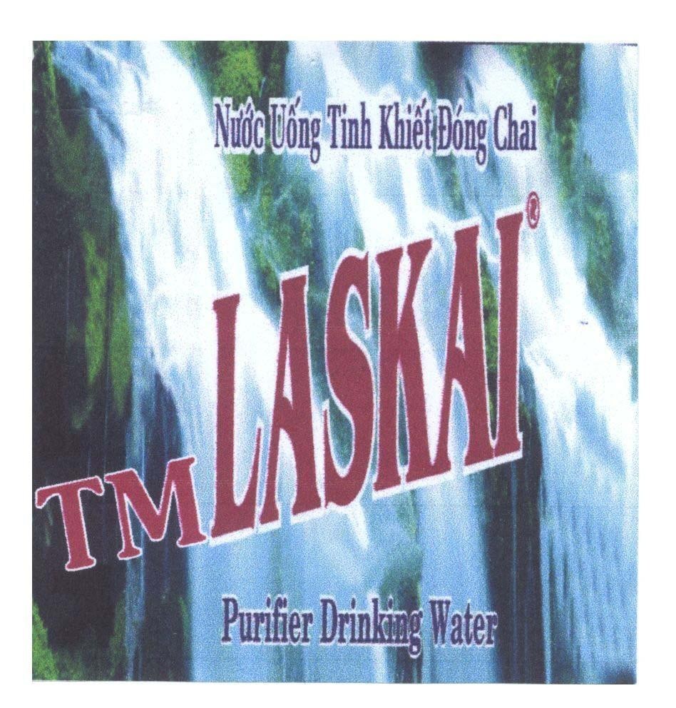 Mẫu nhãn hiệu LASKAI nước uống tinh khiết Purtifier Drinking Water