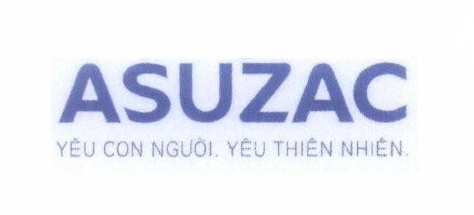 Mẫu nhãn hiệu ASUZAC Yêu Con Người. Yêu Thiên Nhiên.