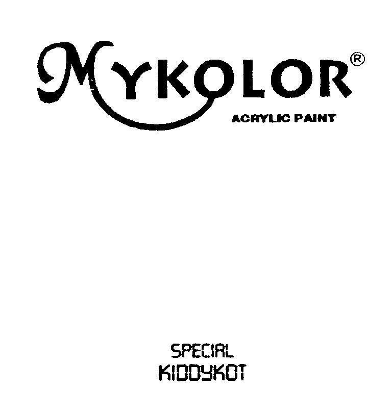 Mẫu nhãn hiệu MYKOLOR ACRYLIC PAINT SPECIAL KIDDYKOT