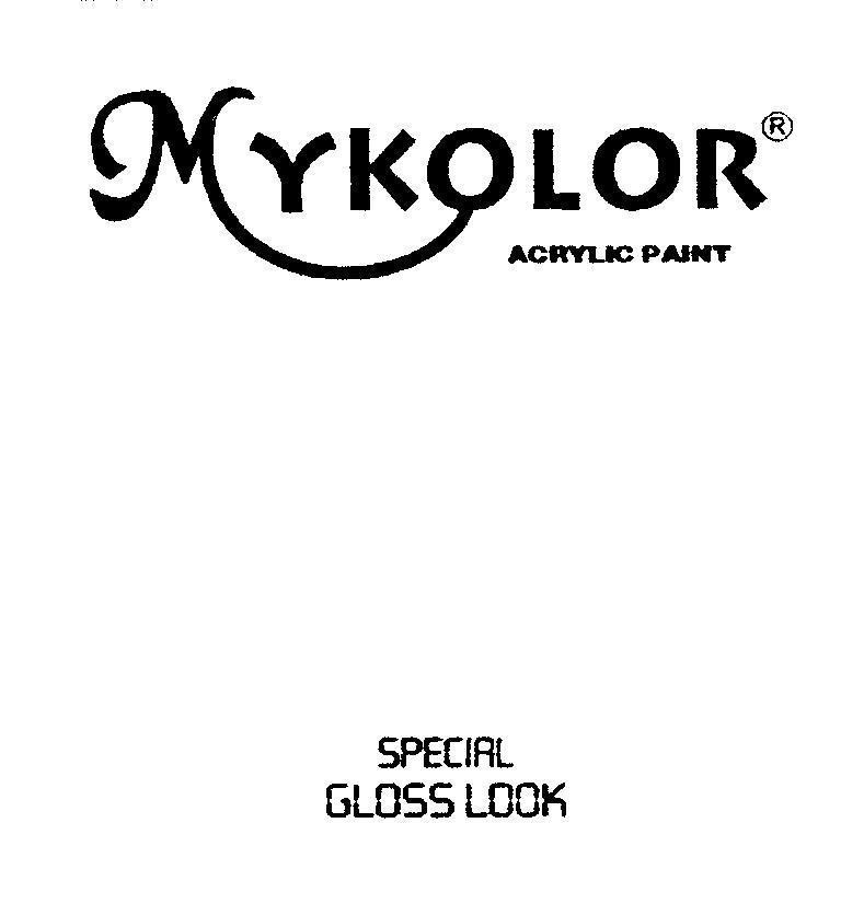 Mẫu nhãn hiệu MYKOLOR ACRYLIC PAINT SPECIAL GLOSS LOOK