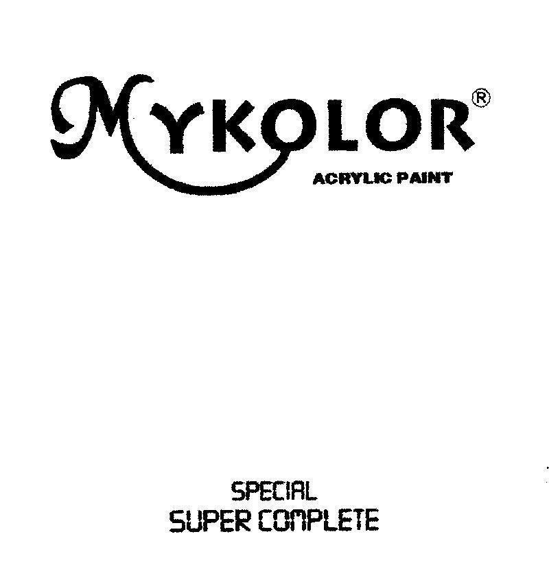 Mẫu nhãn hiệu MYKOLOR ACRYLIC PAINT SPECIAL SUPER COMPLETE