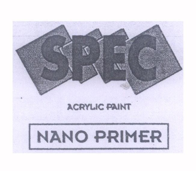 Mẫu nhãn hiệu SPEC ACRYLIC PAINT NANO PRIMER