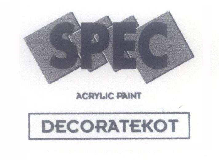 Mẫu nhãn hiệu SPEC ACRYLIC PAINT DECORATEKOT