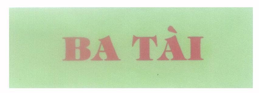 Mẫu nhãn hiệu BA Tài