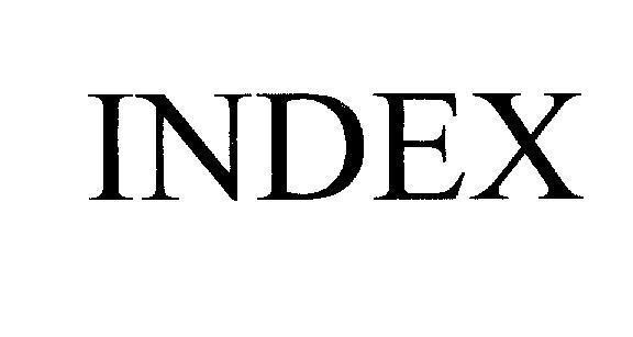 Mẫu nhãn hiệu INDEX