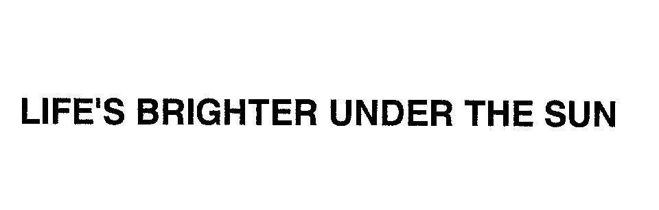 Mẫu nhãn hiệu LIFE'S BRIGHTER UNDER THE SUN