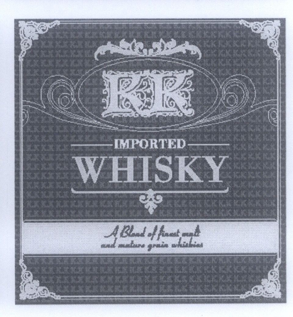 Mẫu nhãn hiệu KK IMPORTED WHISKY A Bland of finest malt and nature grain whiskies