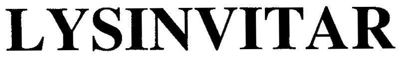 Mẫu nhãn hiệu LYSINVITAR