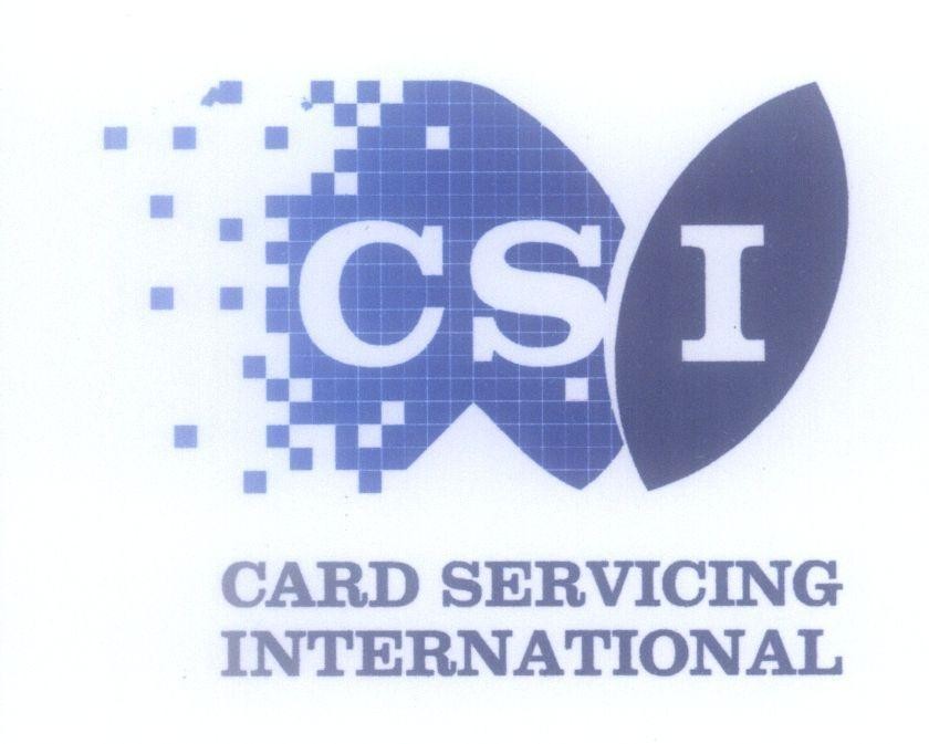 Mẫu nhãn hiệu CSI CARD SERVICING INTERNATIONAL