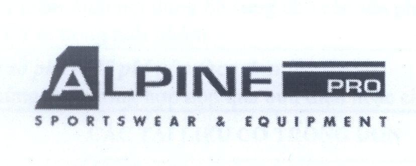 Mẫu nhãn hiệu ALPINE PRO SPORTSWEAR & EQUIPMENT