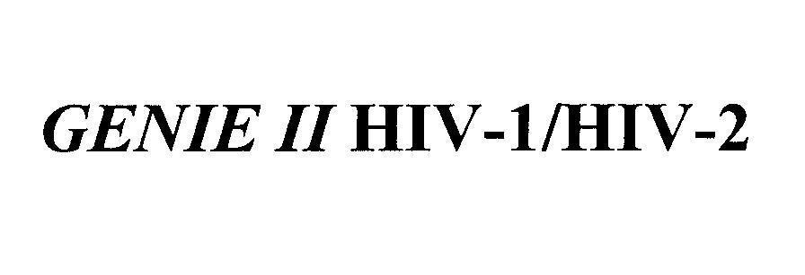 Mẫu nhãn hiệu GENIE II HIV- 1/HIV-2