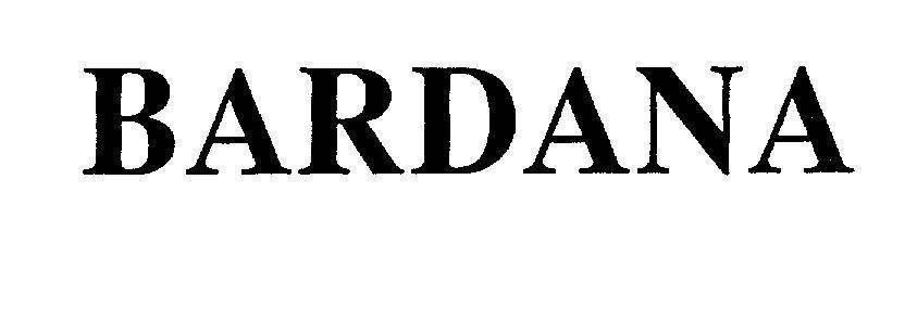 Mẫu nhãn hiệu BARDANA