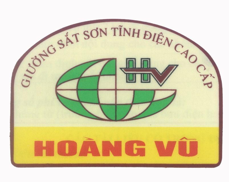 Mẫu nhãn hiệu H V HV Hoàng Vũ Giường sắt sơn tĩnh điện cao cấp