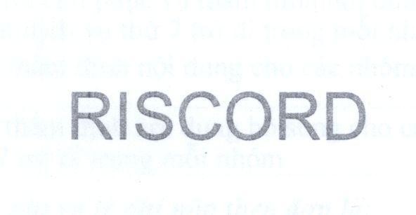 Mẫu nhãn hiệu RISCORD