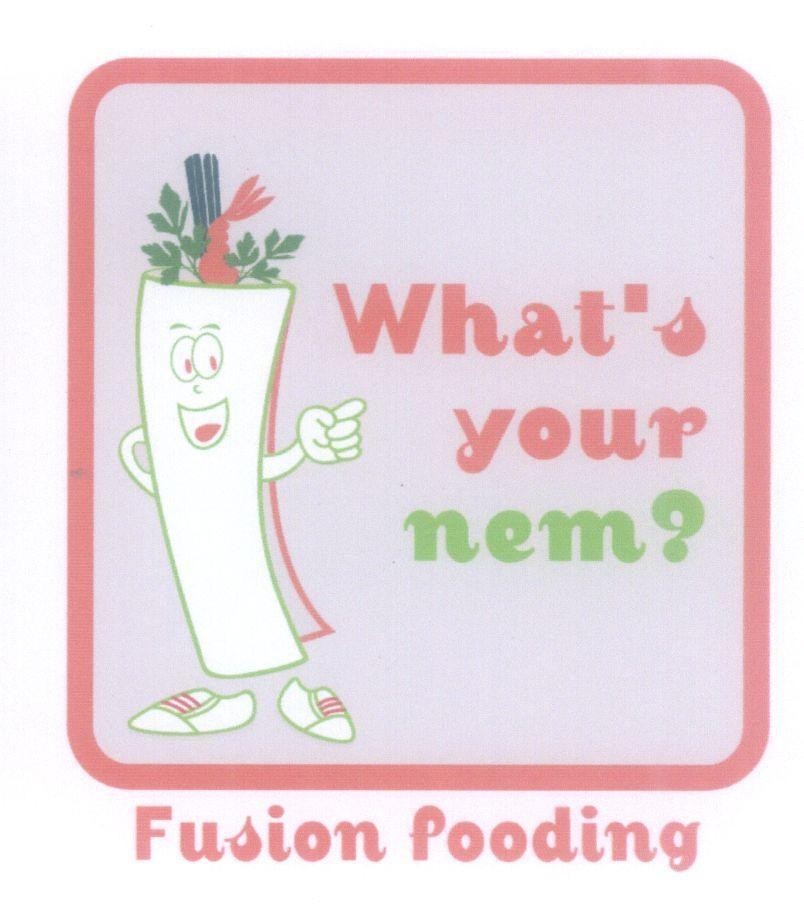 Mẫu nhãn hiệu What's your nem? Fusion fooding