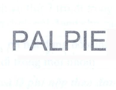 Mẫu nhãn hiệu PALPIE