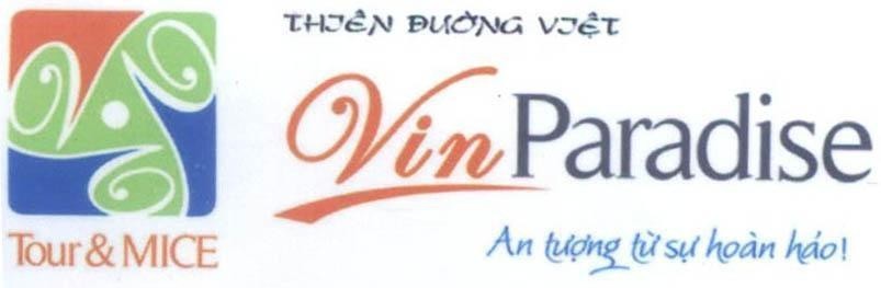 Mẫu nhãn hiệu Thiên Đường Việt Vin Paradise Tour & MICE ấn tượng từ sự hoàn hảo!