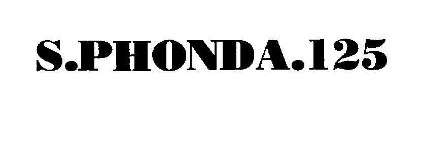 Mẫu nhãn hiệu S.PHONDA.125