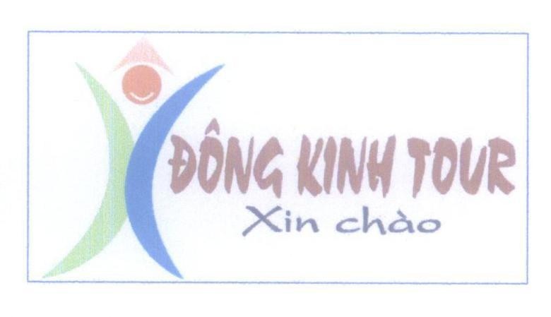 Mẫu nhãn hiệu Đông Kinh Tour Xin Chào