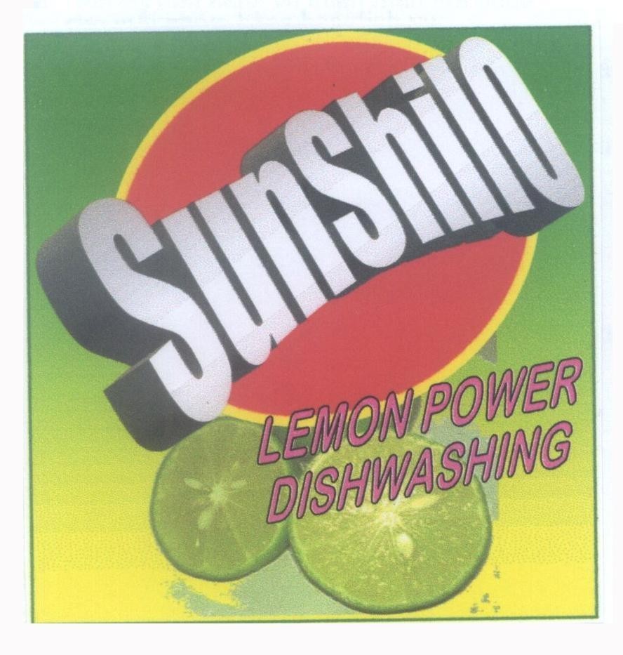 Mẫu nhãn hiệu SunShilo LEMON POWER DISHWASHING