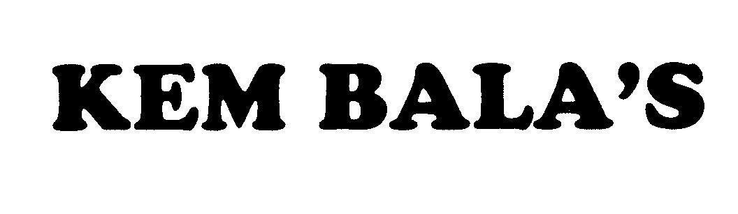 Mẫu nhãn hiệu KEM BALA'S