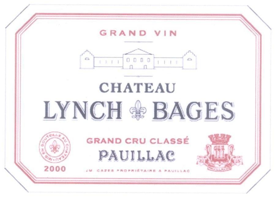 Mẫu nhãn hiệu GRAND VIN CHATEAU LYNCH BAGES GRAND CRU CLASSE PAUILLAC JM. CAZES PROPRIETAIRE A PAUILLAC MIS EN BOUTEILLE AU CHATEAU
