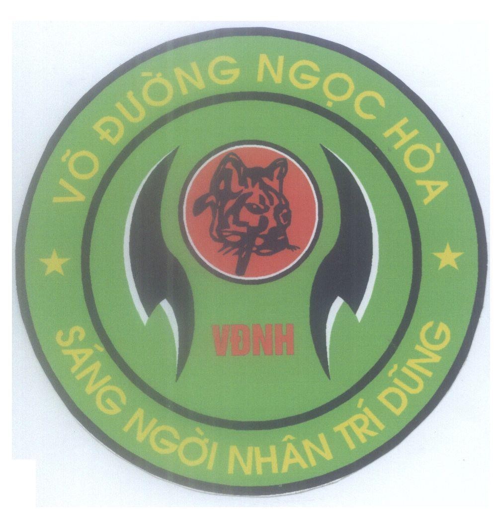 Mẫu nhãn hiệu Võ Đường Ngọc Hoà Sáng Ngời Nhân Trí Dũng VĐNH