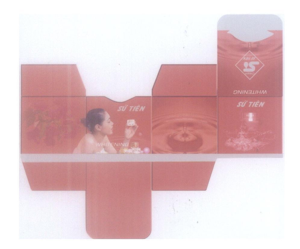 Mẫu nhãn hiệu Sứ Tiên WHITENING Cream ST