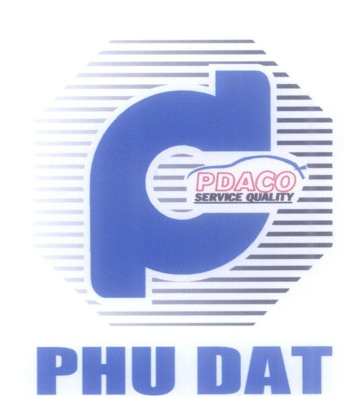 Mẫu nhãn hiệu PD PDACO SERVICE QUALITY PHU DAT