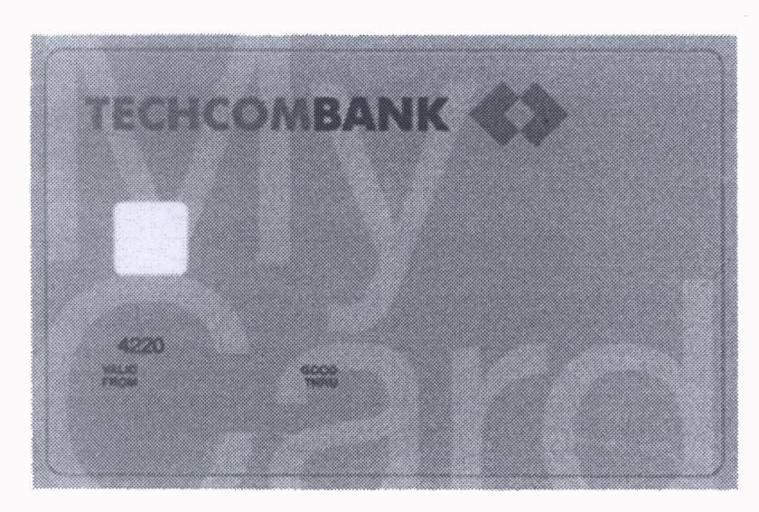 Mẫu nhãn hiệu TECHCOMBANK My Card 4220 VALID FROM GOOD THRU