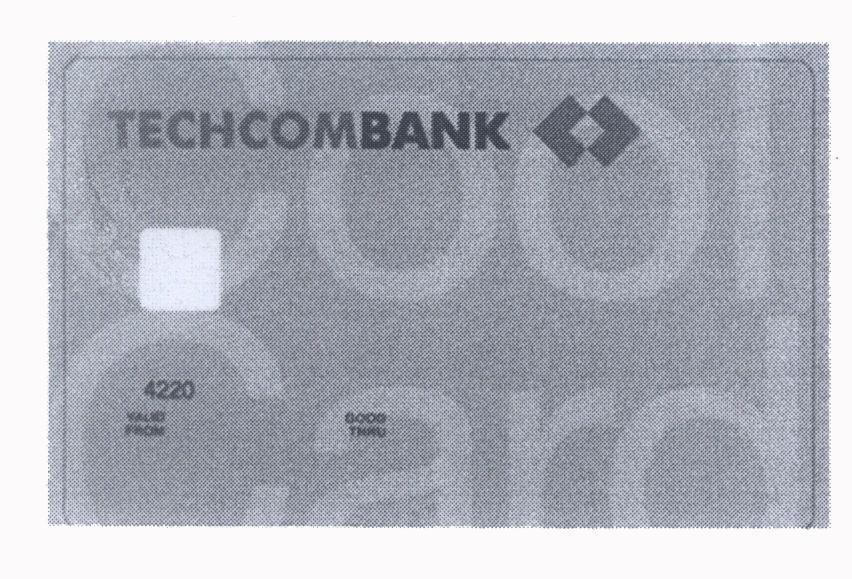 Mẫu nhãn hiệu TECHCOMBANK Cool Card 4220 VALID FROM GOOD THRU