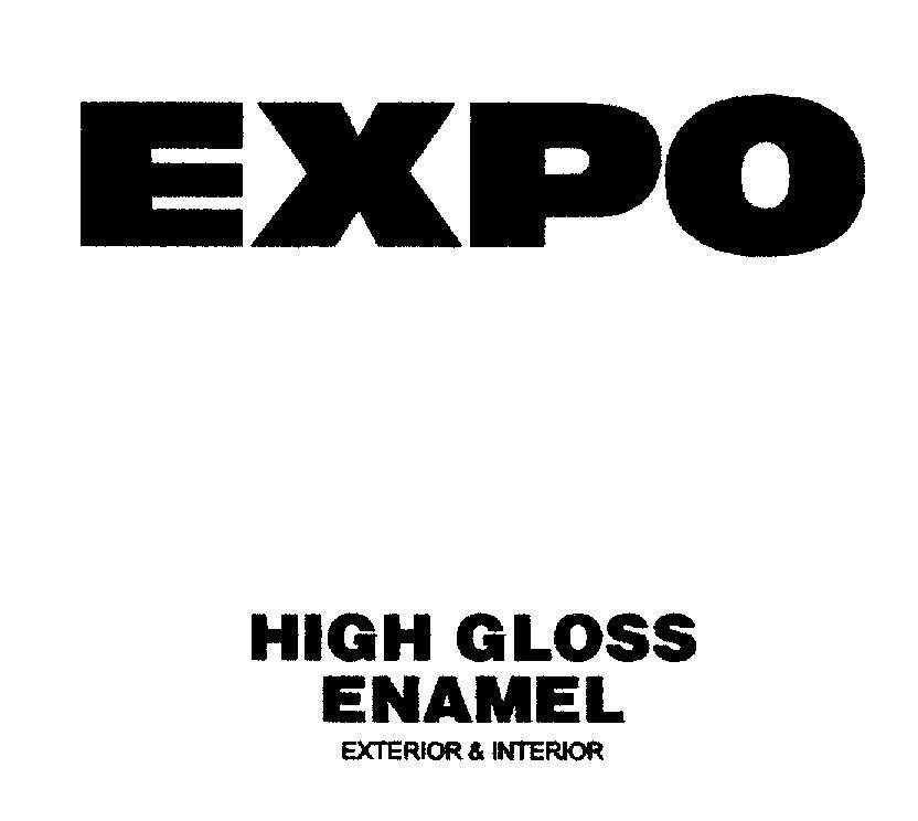 Mẫu nhãn hiệu EXPO HIGH GLOSS ENAMEL EXTERIOR & INTERIOR