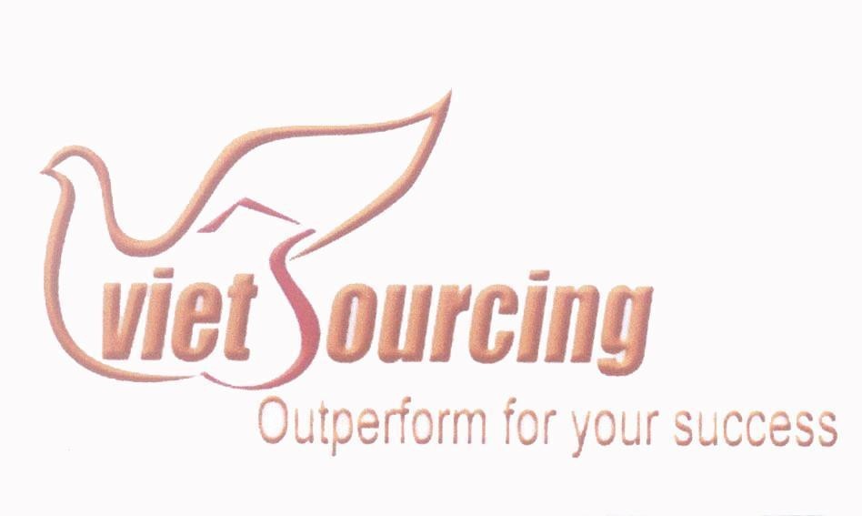 Mẫu nhãn hiệu vietSourcing Outperform for your success