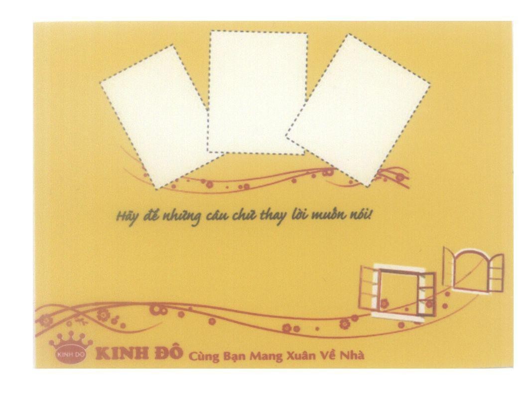 Mẫu nhãn hiệu KINH ĐÔ Cùng Bạn Mang Xuân Về Nhà Hãy để những câu chữ thay lời muốn nói!