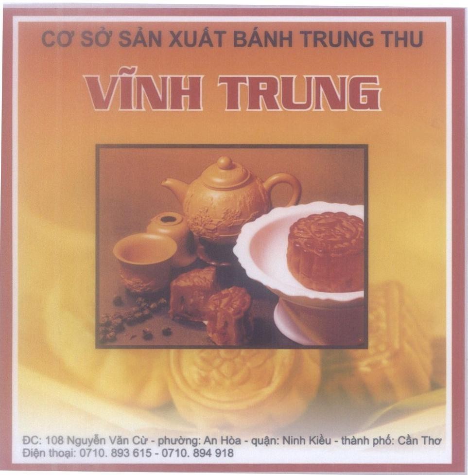 Mẫu nhãn hiệu Vĩnh Trung Cơ Sở Sản Xuất Bánh Trung Thu