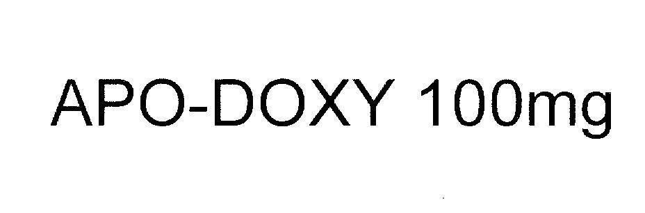 Mẫu nhãn hiệu APO - DOXY 100mg