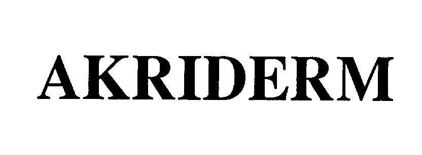 Mẫu nhãn hiệu AKRIDERM