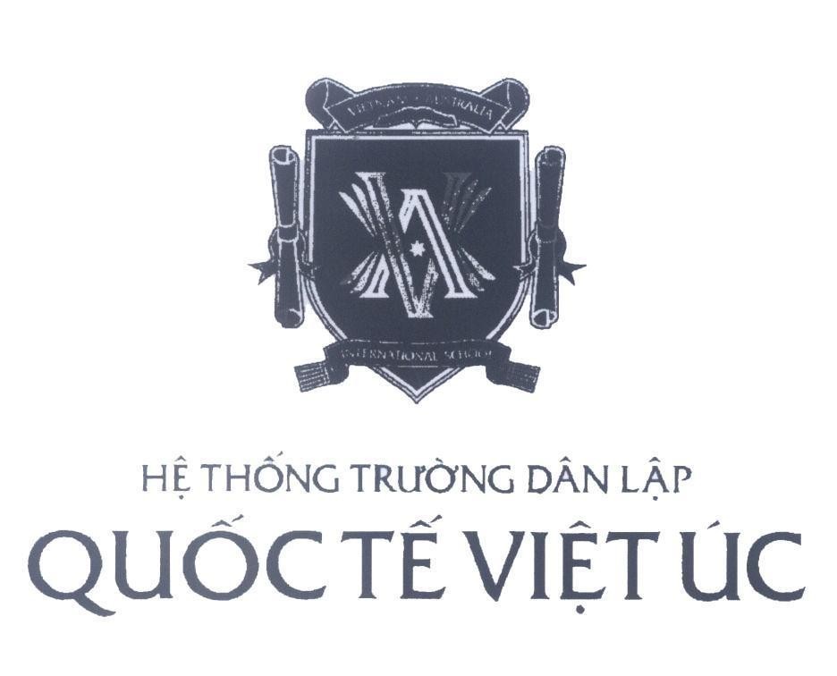 Mẫu nhãn hiệu Hệ Thống Trường Dân Lập Quốc Tế Việt úc A V