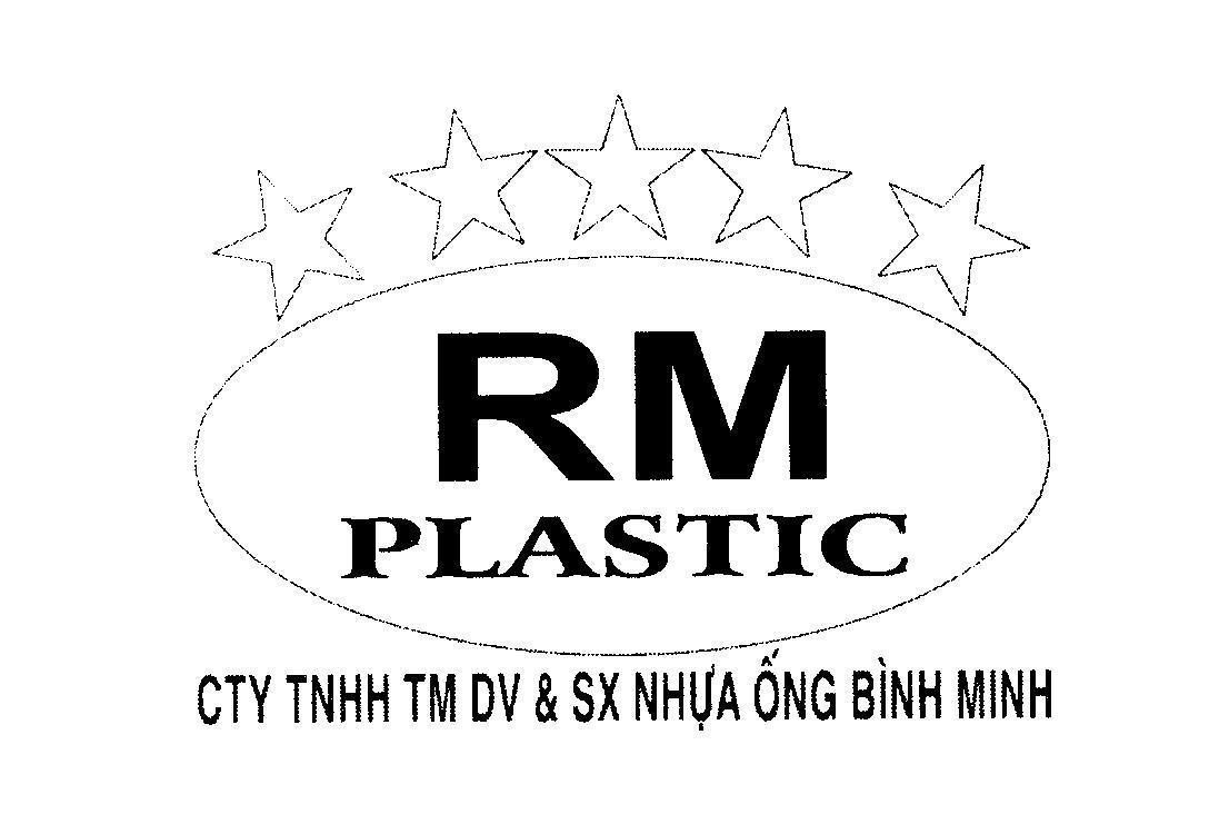 Mẫu nhãn hiệu RM PLASTIC CTY TNHH TM DV & SX Nhựa ống Bình Minh