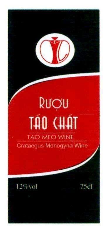 Mẫu nhãn hiệu YL Rượu Táo Chát TAO MEO WINE Crataegus Monogyna Wine