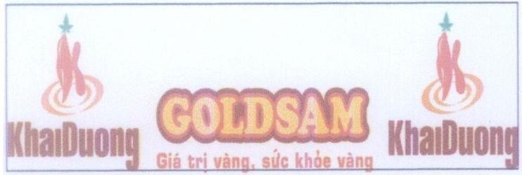 Mẫu nhãn hiệu KhaiDuong GOLDSAM giá trị vàng sức khoẻ vàng K