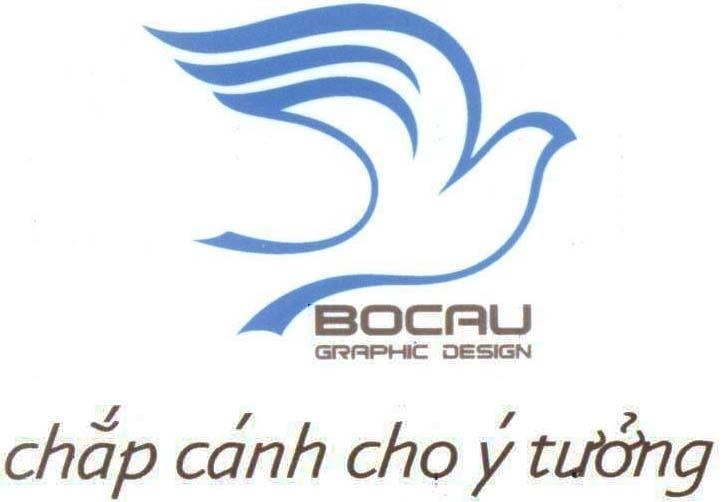 Mẫu nhãn hiệu BOCAU GRAPHIC DESIGN chắp cánh cho ý tưởng