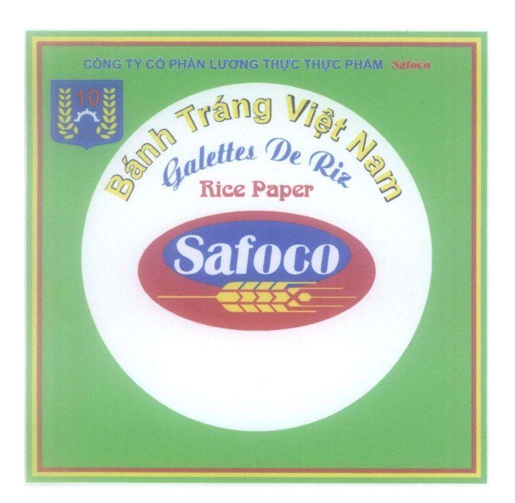 Mẫu nhãn hiệu Safoco Công ty Cổ Phần Lương Thực Thực Phẩm Safoco Bánh Tráng Việt Nam Galettes De Riz Rice Paper 10 [bánh tráng gạo]