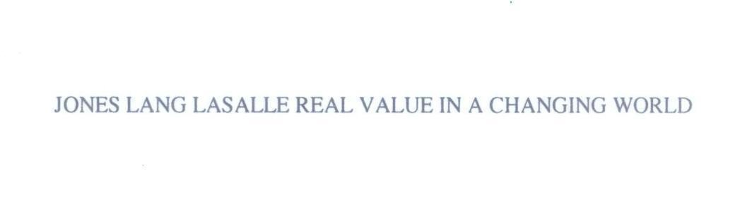 Mẫu nhãn hiệu JONES LANG LASALLE REAL VALUE IN A CHANGING WORLD